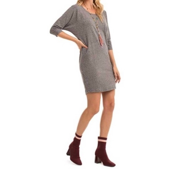 Synergy Organic Cream Shirt Dress Dolman Sleeves XS - Picture 10 of 12